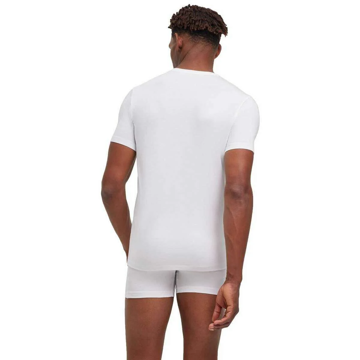 Falke Daily Comfort Deep V-Neck 2 Pack T-Shirt - White - Image 3