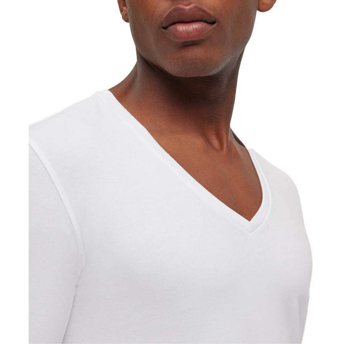 Falke Daily Comfort Deep V-Neck 2 Pack T-Shirt - White - Image 4