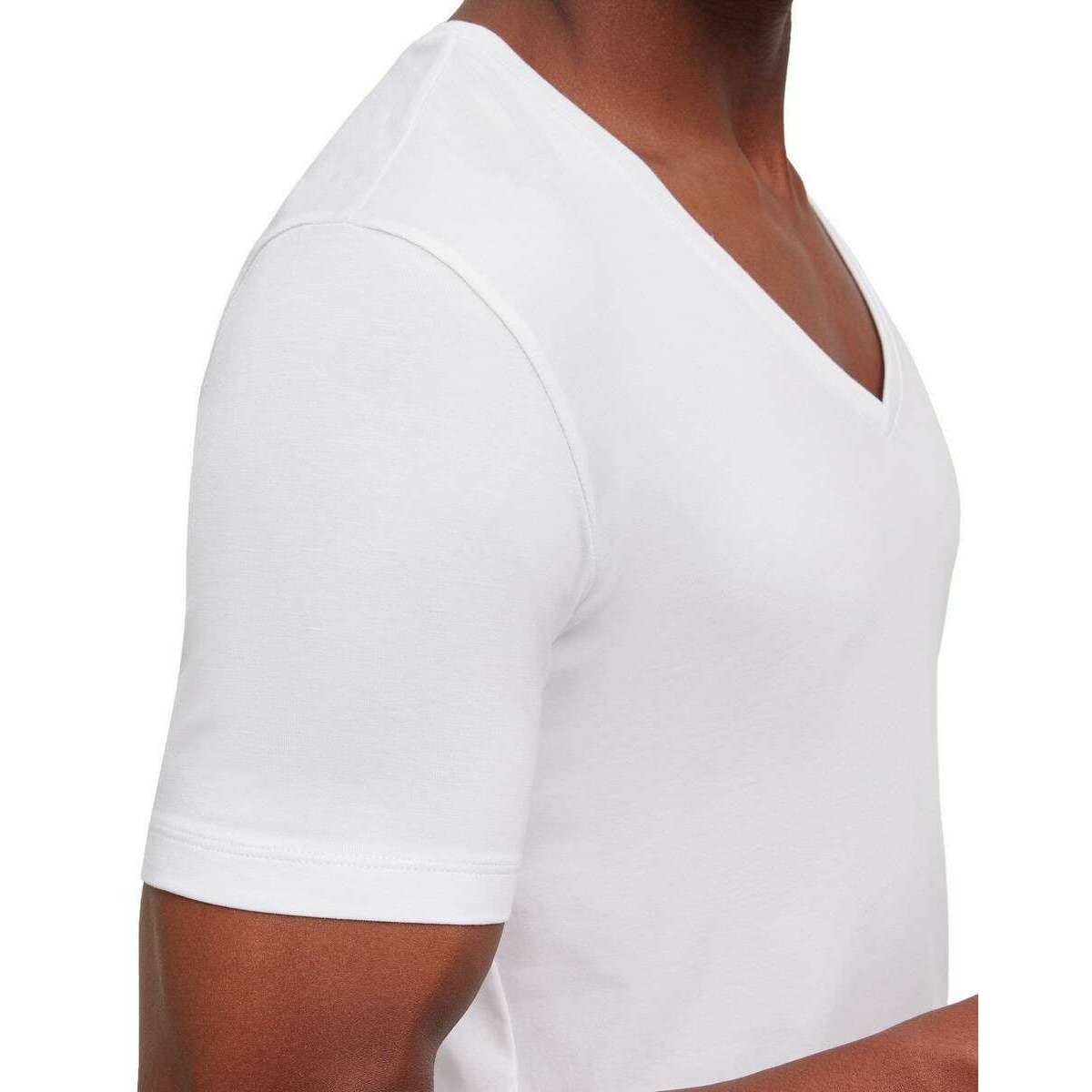 Falke Daily Comfort Deep V-Neck 2 Pack T-Shirt - White - Image 5