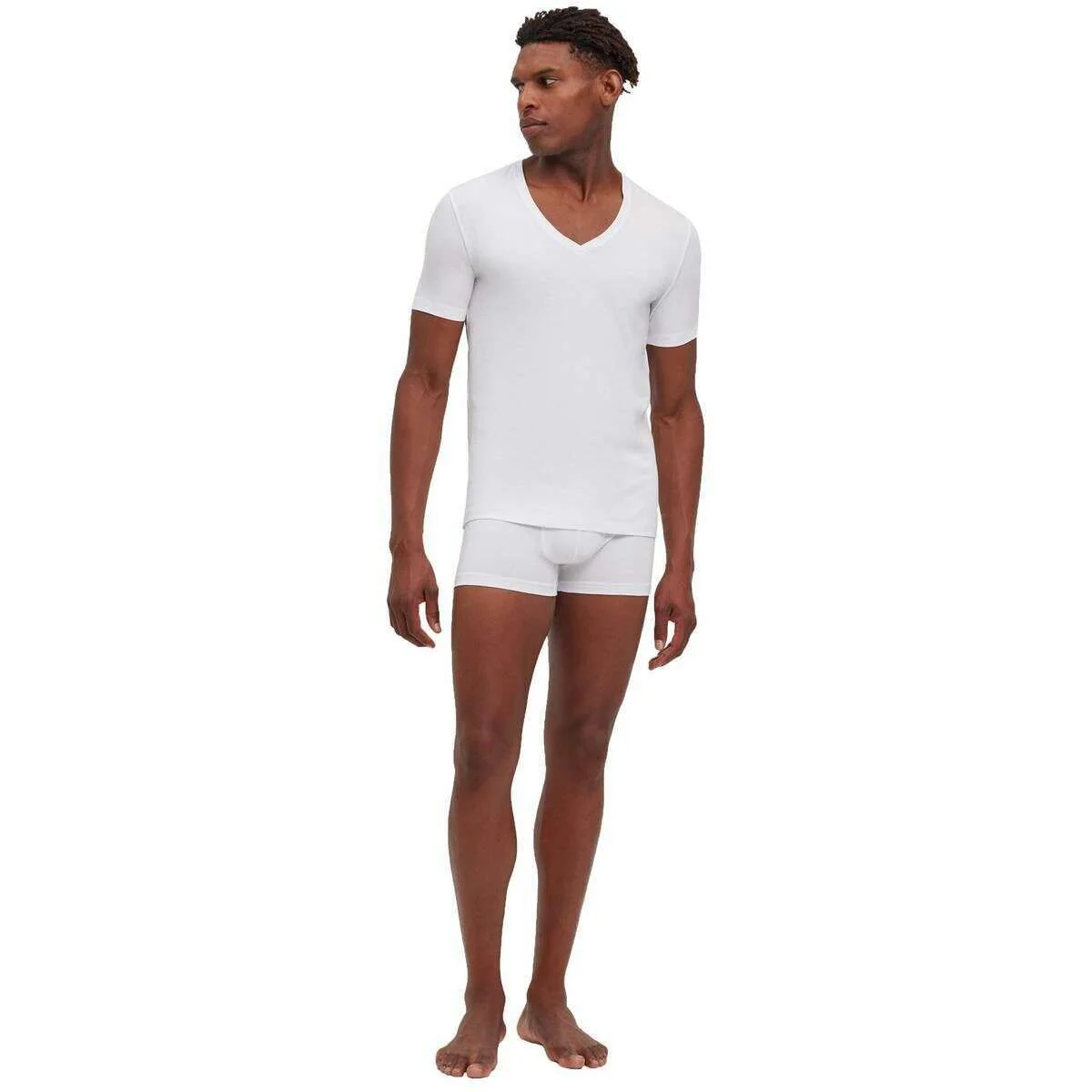 Falke Daily Comfort Deep V-Neck 2 Pack T-Shirt - White - Image 6