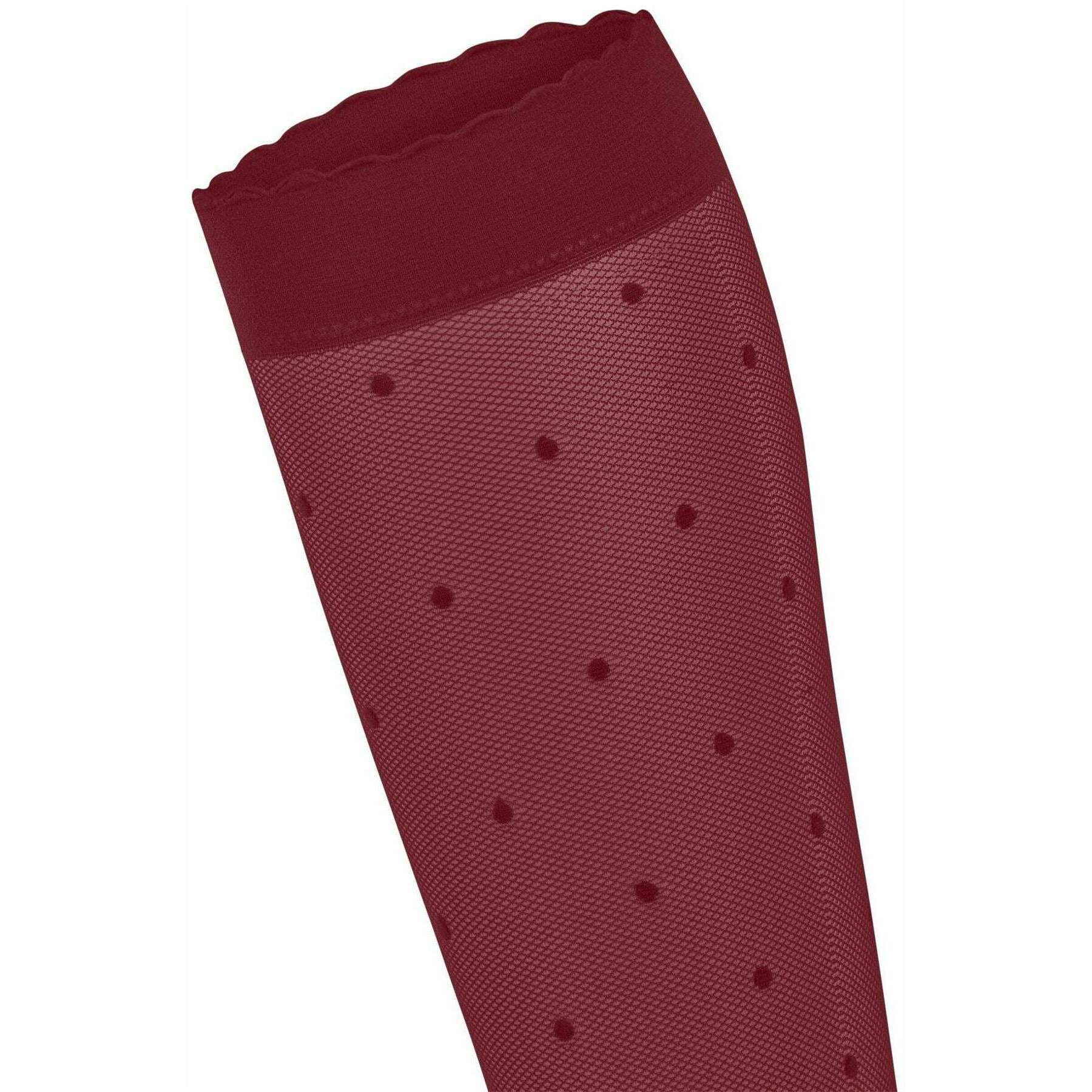 Falke Dot 15 Denier Knee High Socks - Ruby Red - Image 4