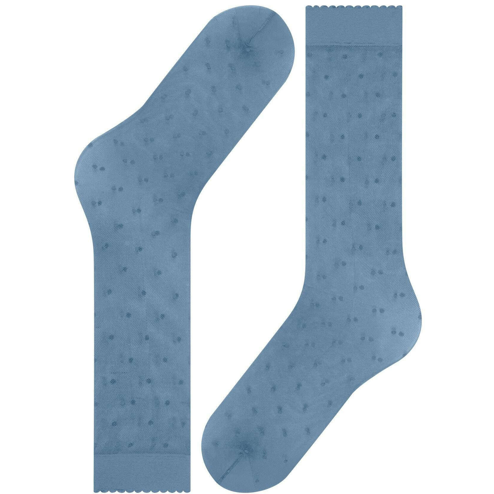 Falke Dot 15 Denier Knee High Socks - Sky Blue - Image 5
