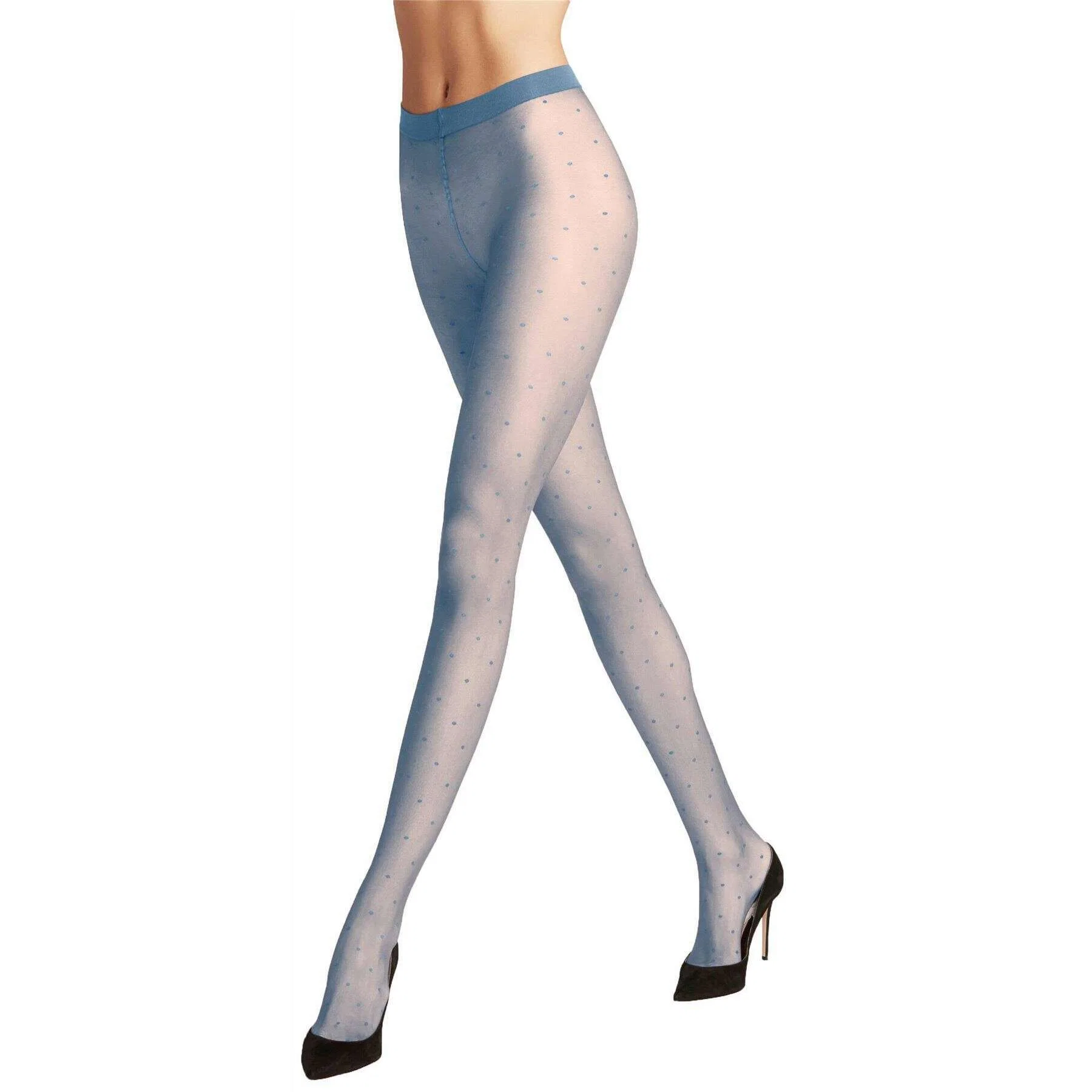 Falke Dot 15 Denier Tights - Sky Blue