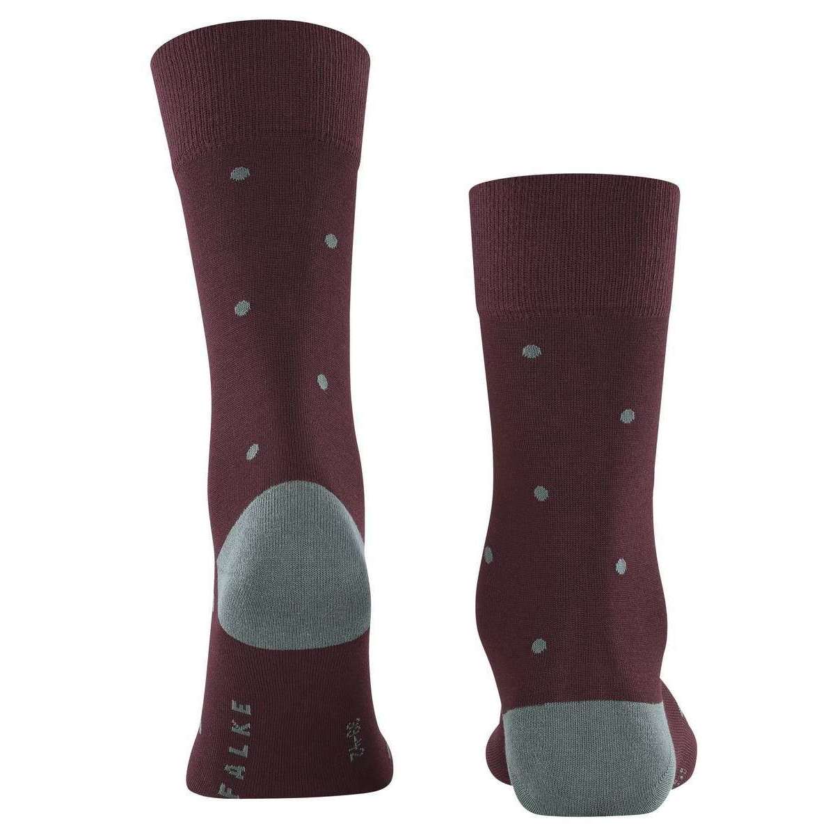 Falke Dot Socks - Burgundy - Image 3