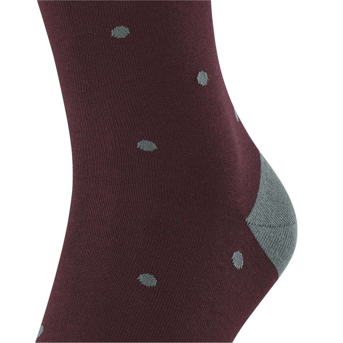 Falke Dot Socks - Burgundy - Image 4