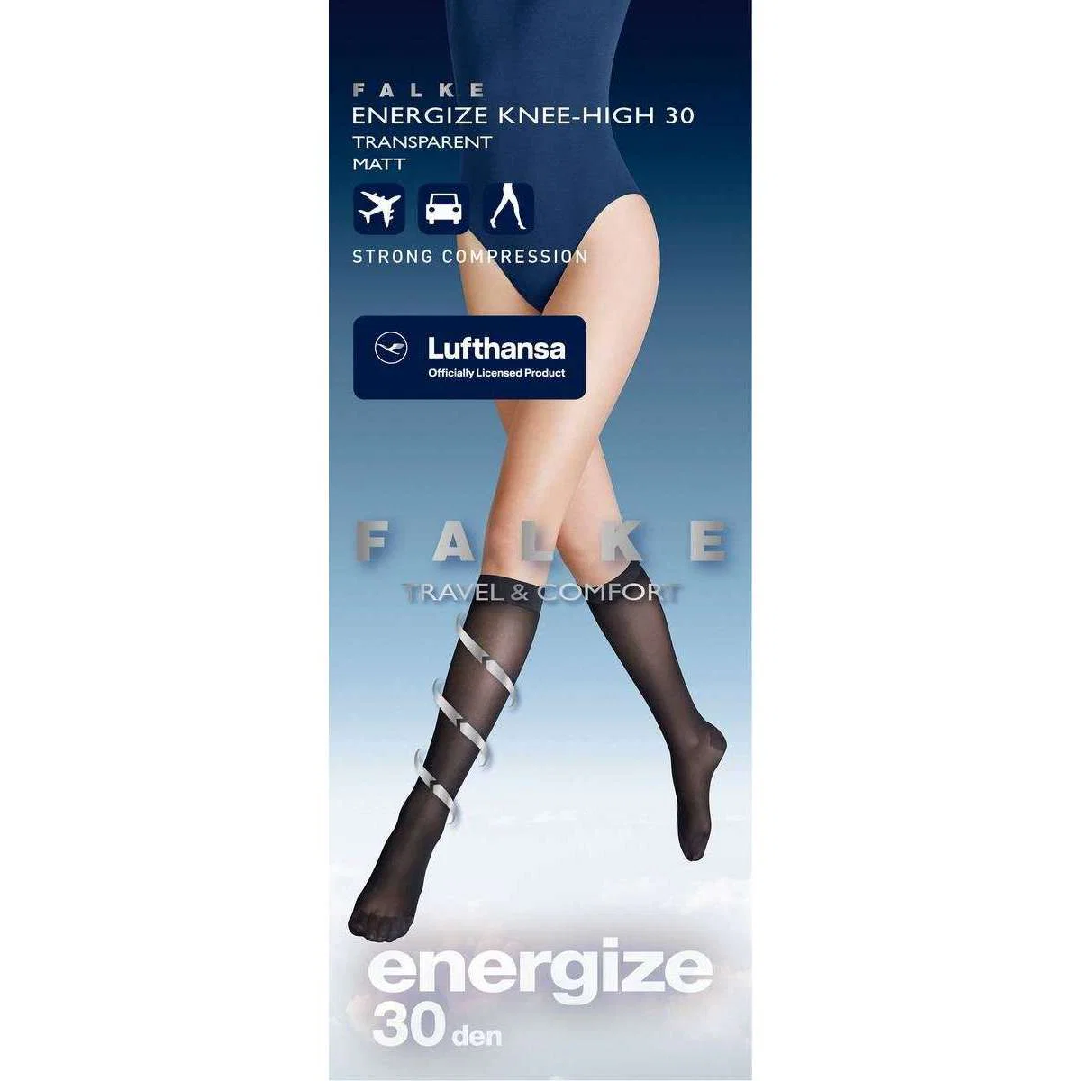Falke Energize 30 Denier Knee-High Socks - Powder Beige - Image 2
