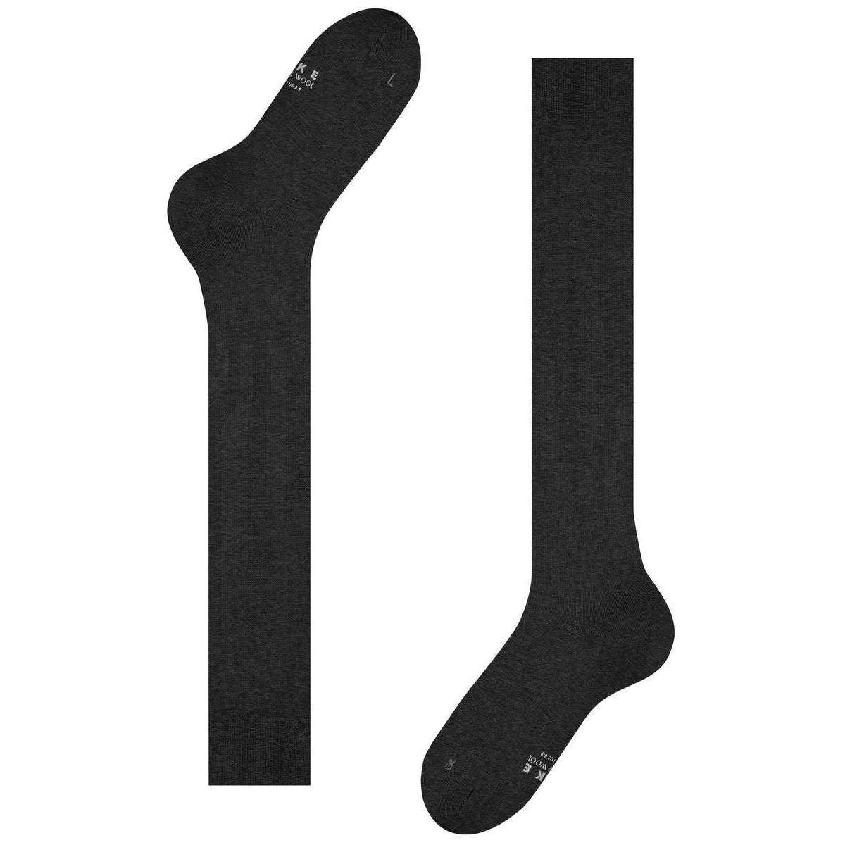 Falke Energizing Wool Knee High Socks - Anthracite Mel Grey - Image 5