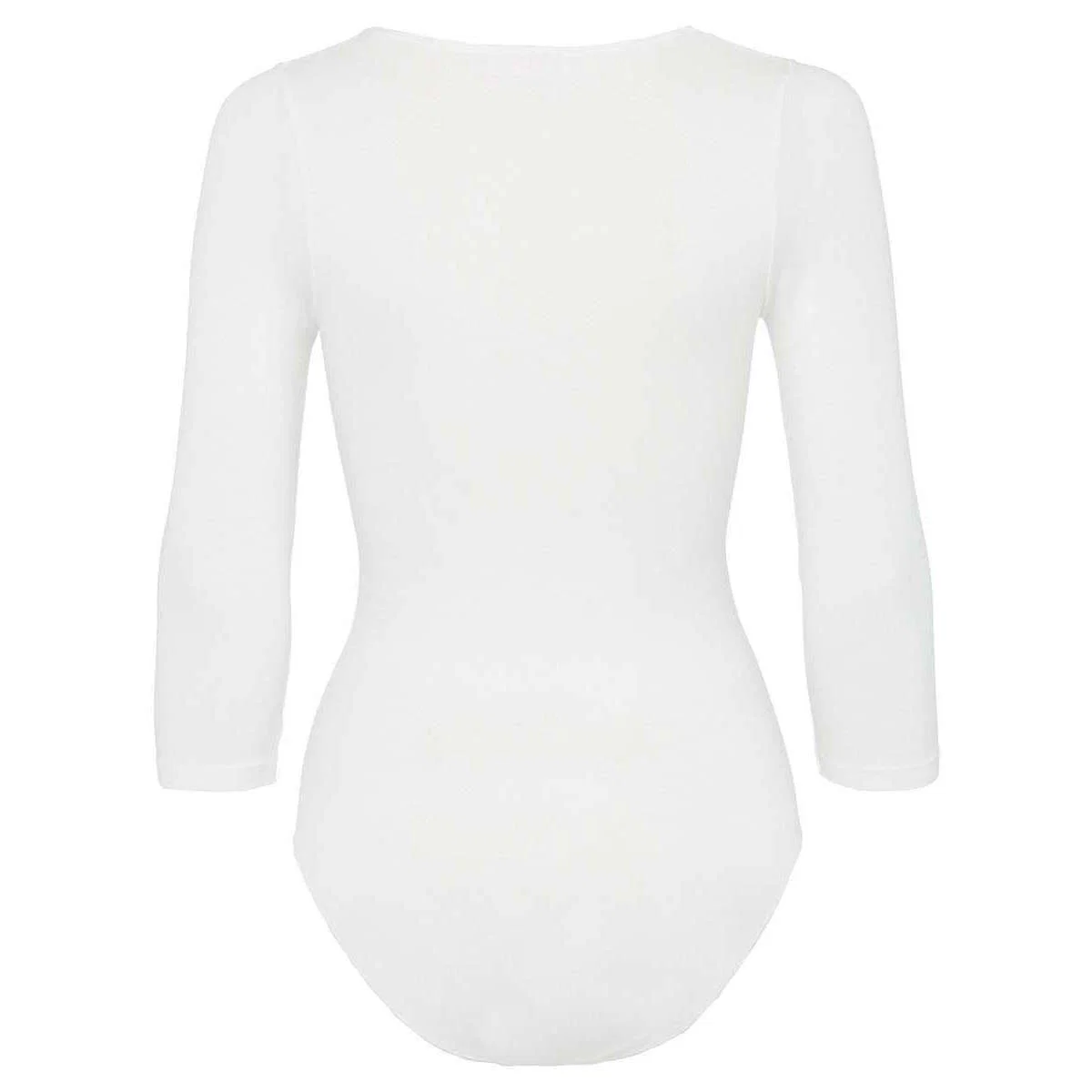 Falke Fine Cotton 3/4 Sleeve Bodysuit - Ivory - Image 3