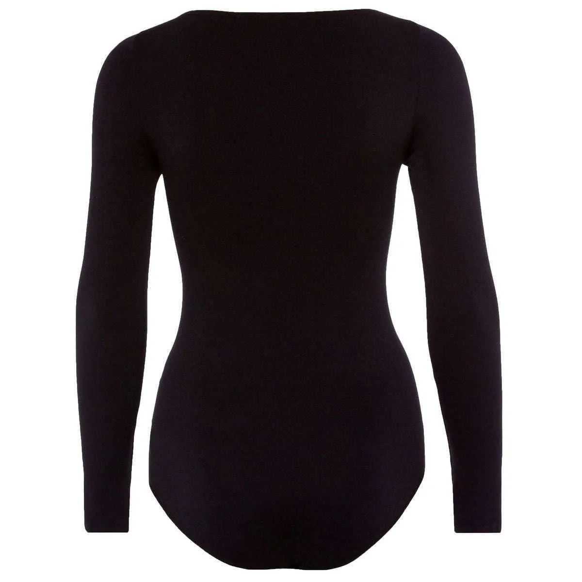 Falke Fine Cotton Long Sleeved Bodysuit - Black - Image 4
