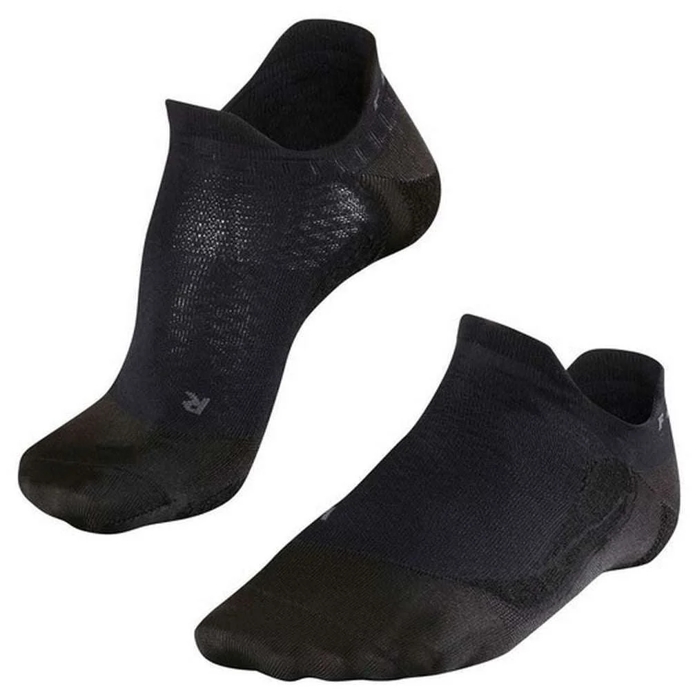 Falke Golfing 5 Invisible No Show Socks - Black