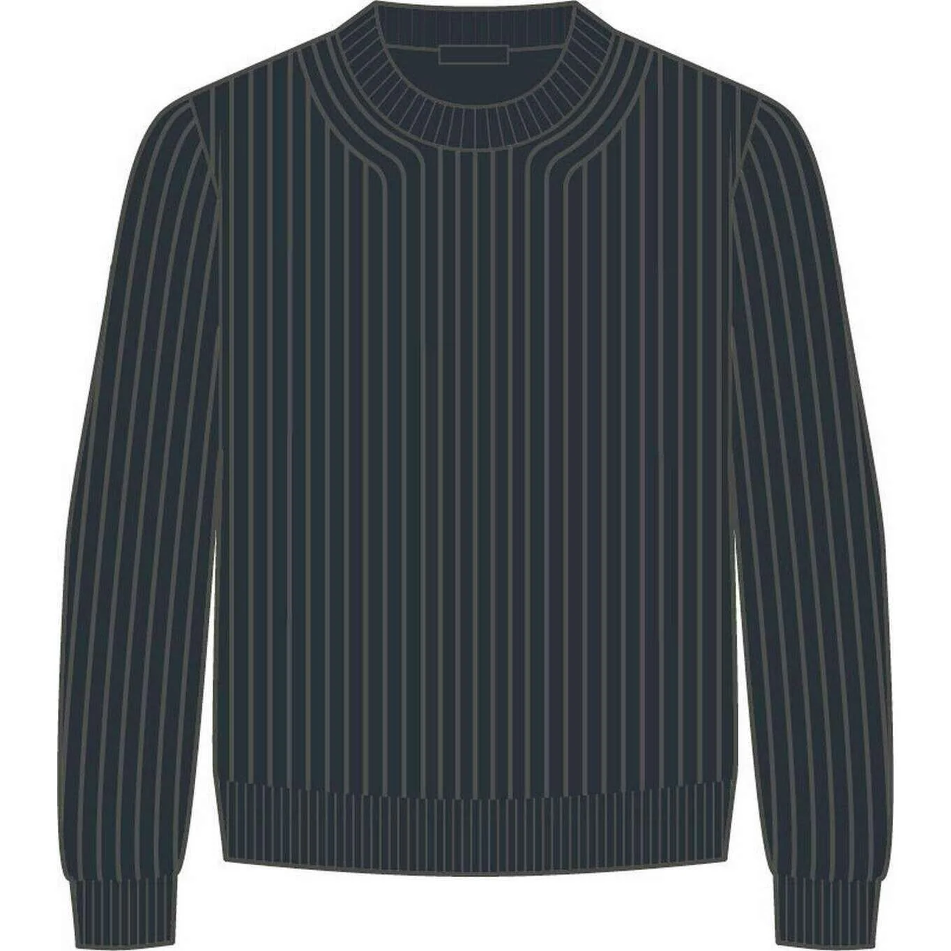 Falke Half Cardigan Crew Neck Sweater - Plum Navy