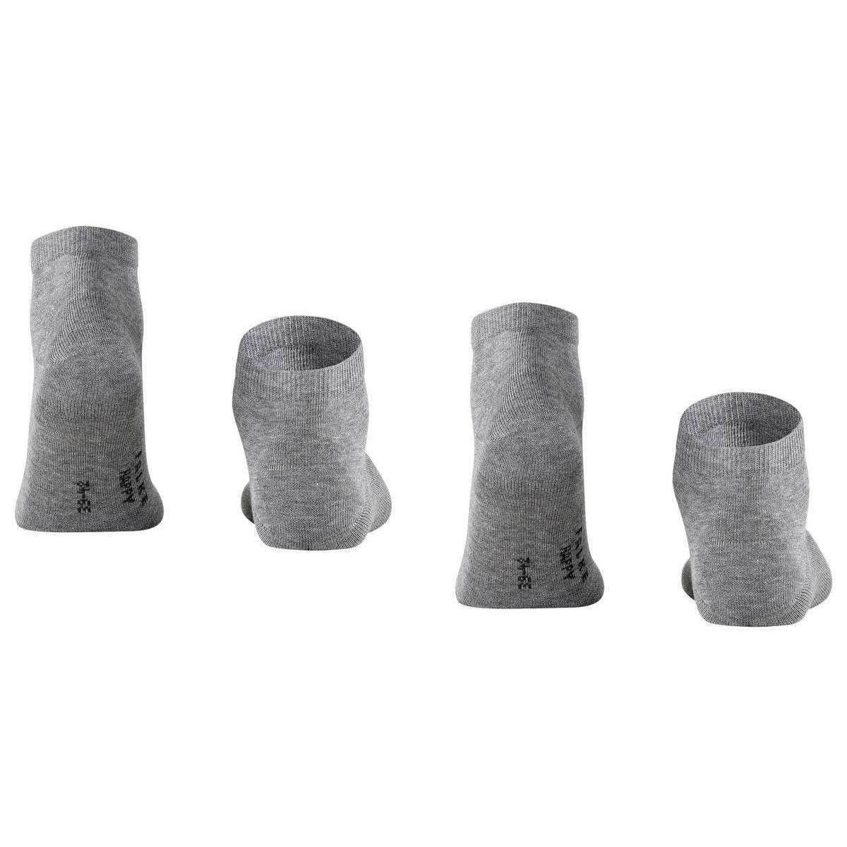 Falke Happy 2 Pack Sneaker Socks - Light Grey Mel - Image 3