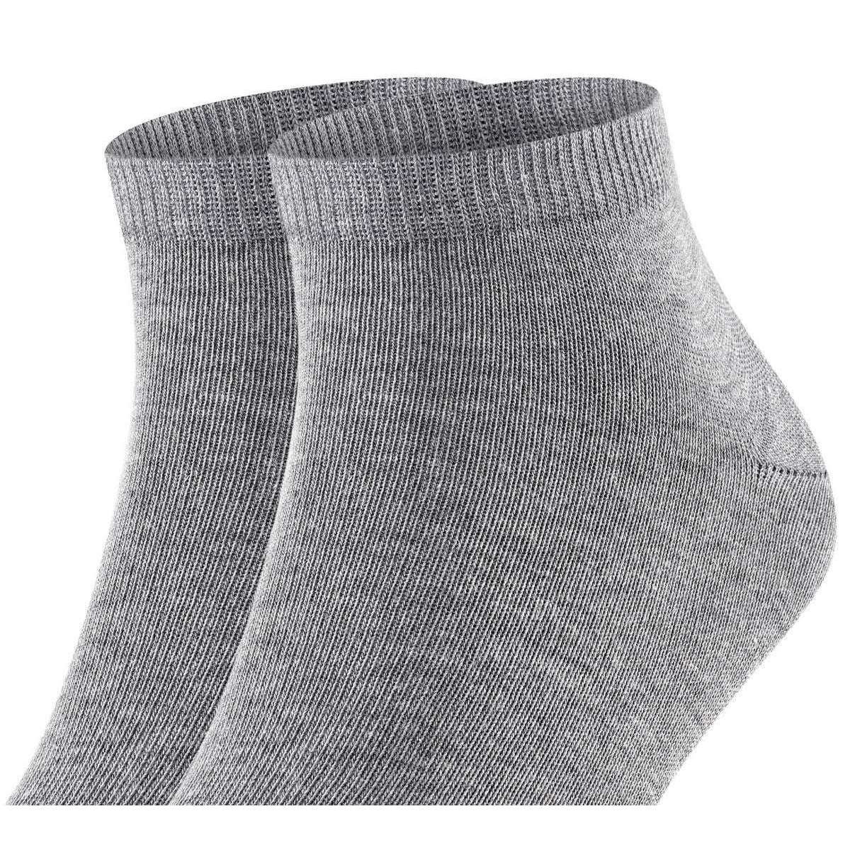 Falke Happy 2 Pack Sneaker Socks - Light Grey Mel - Image 4