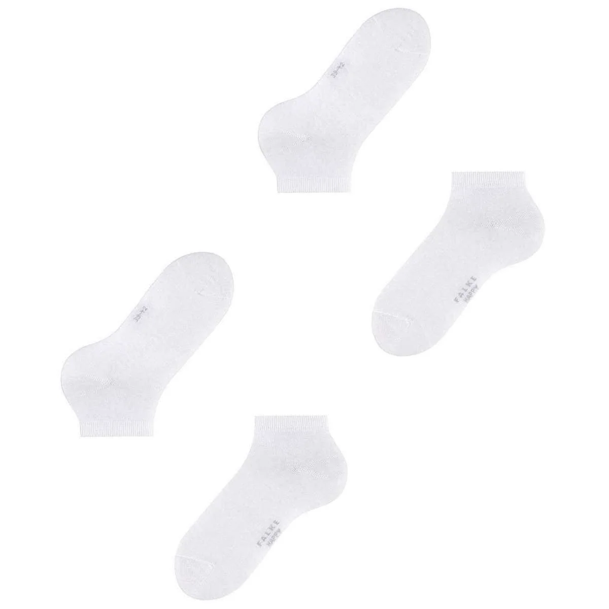 Falke Happy 2 Pack Sneaker Socks - White - Image 5