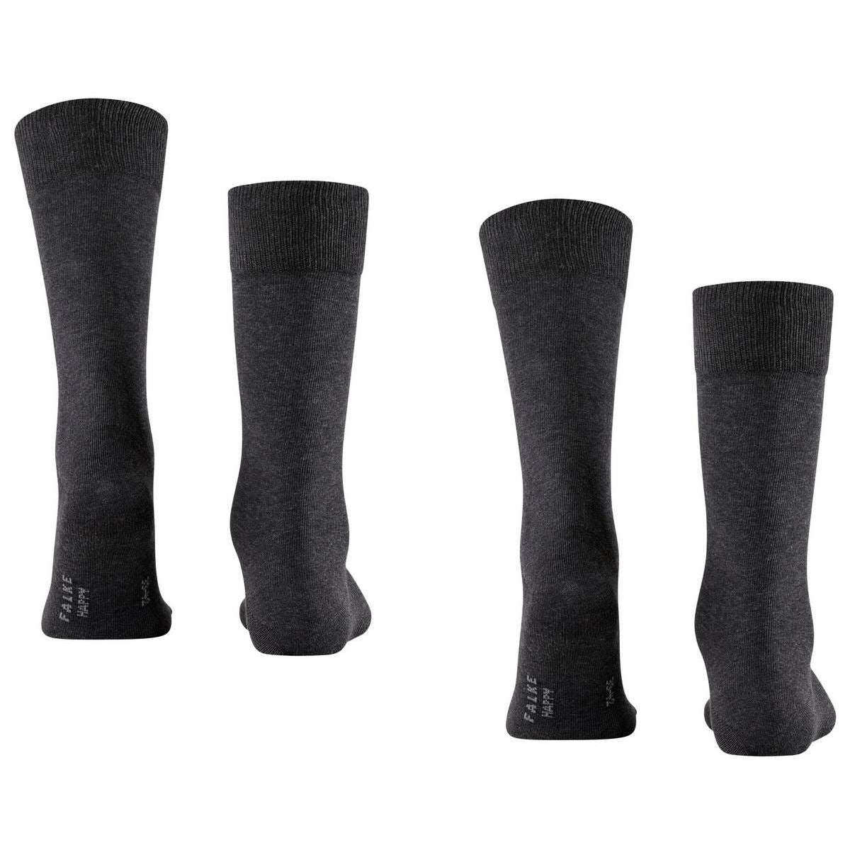 Falke Happy 2 Pack Socks - Anthra Mel Grey - Image 3