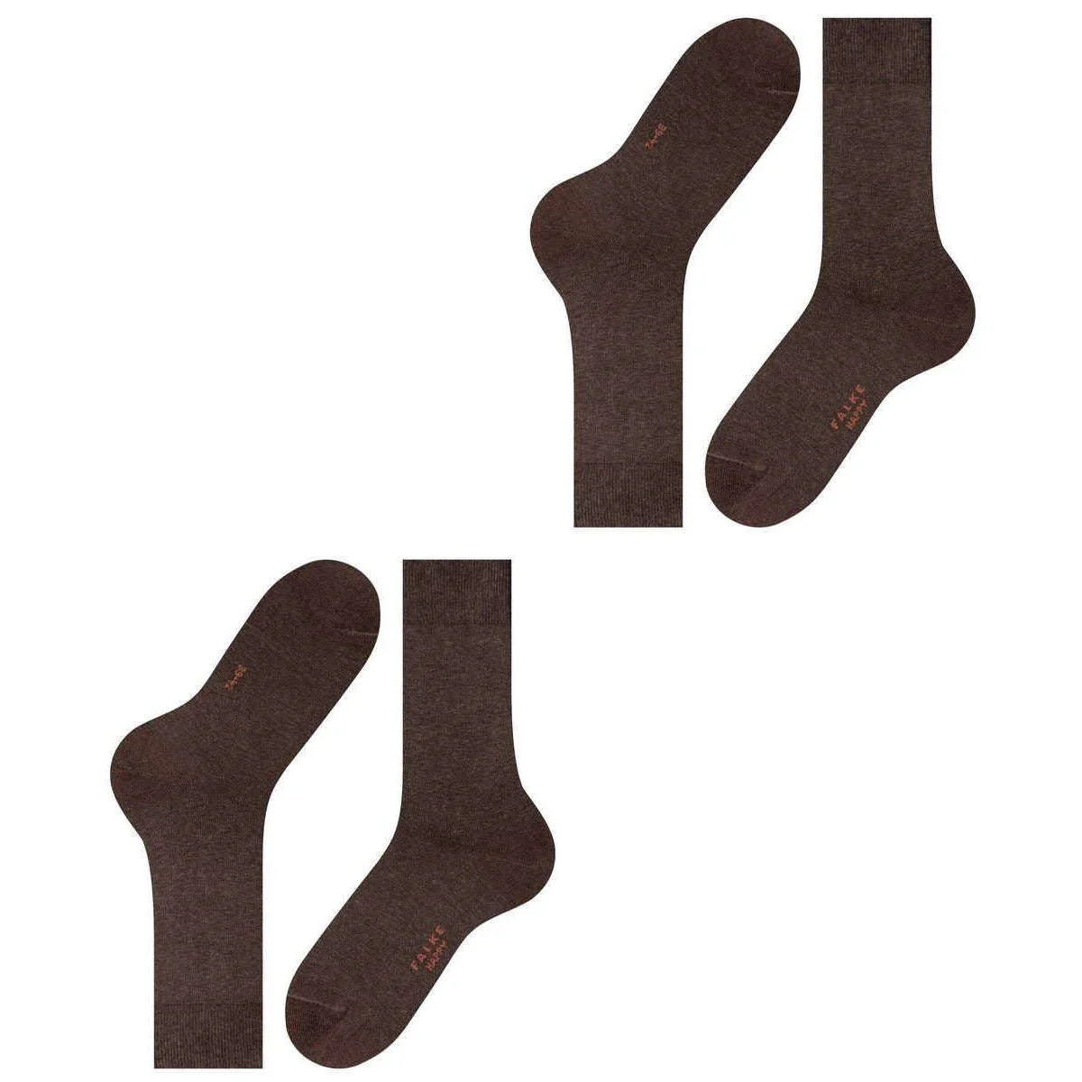 Falke Happy 2 Pack Socks - Dark Brown - Image 5