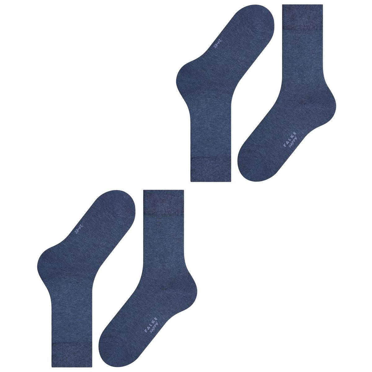 Falke Happy 2 Pack Socks - Navy Mel - Image 5