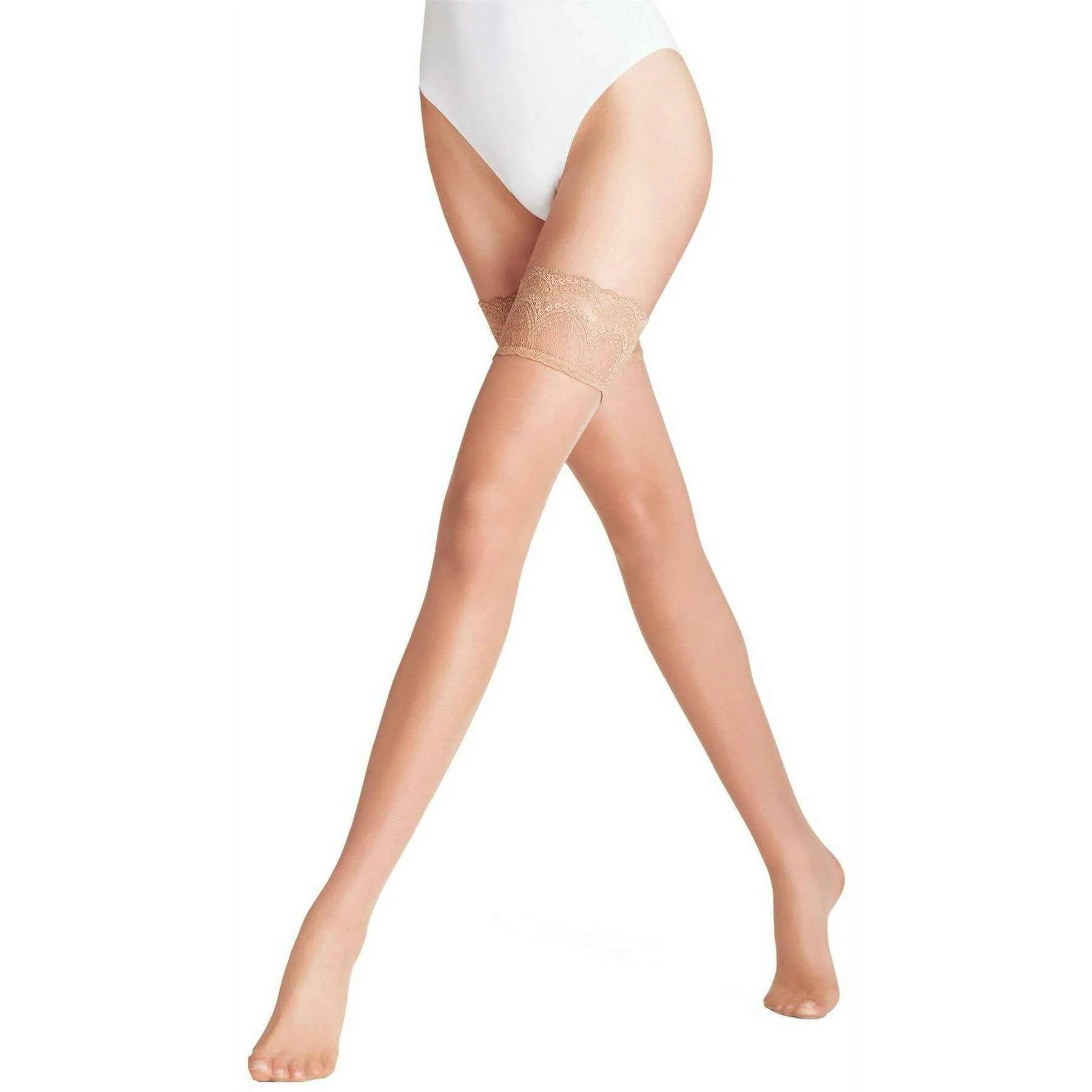 Falke Invisible Deluxe 8 Denier Stay-Ups - Powder Tan