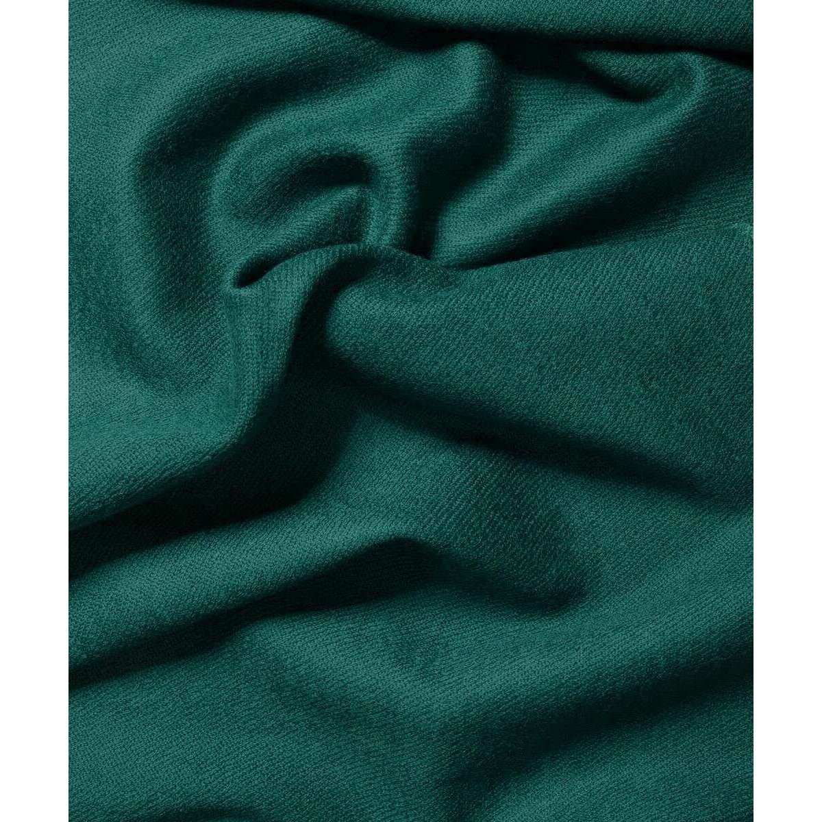 Falke Jacquard Weave Merino Wool Scarf - Peacock Green - Image 2