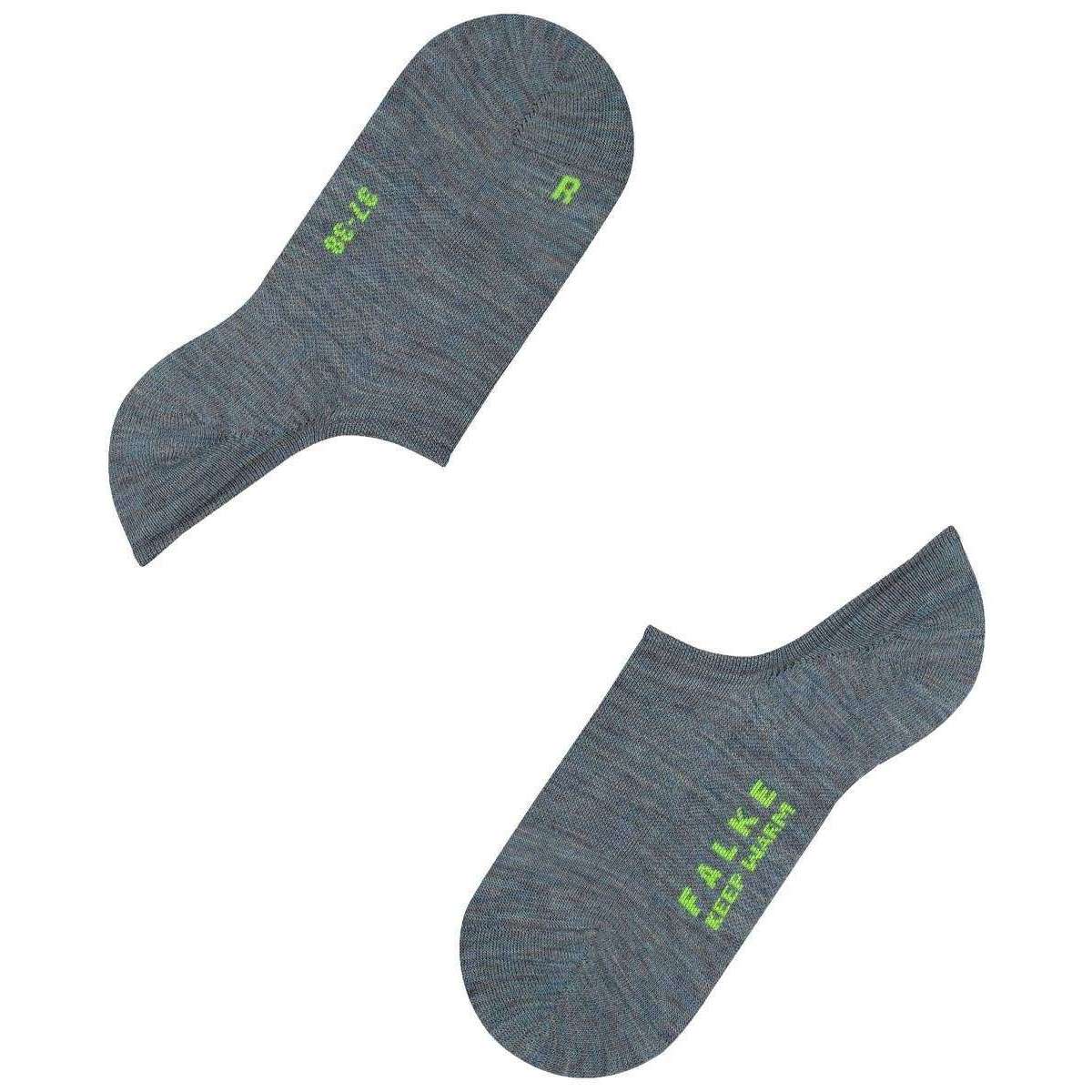 Falke Keep Warm No Show Socks - Smoke Blue - Image 4