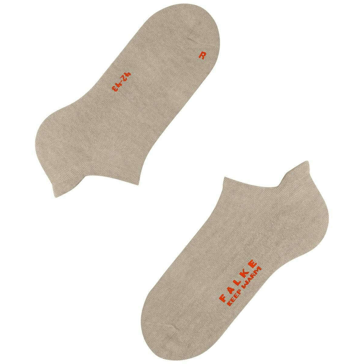 Falke Keep Warm Sneaker Socks - Beige Mel - Image 5