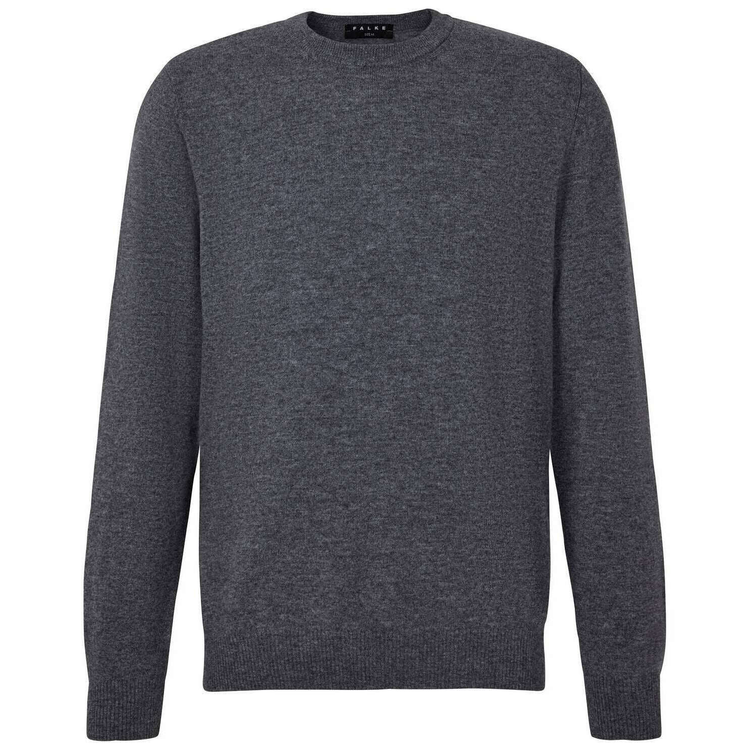 Falke Lambswool Crew Neck Sweater - Heather Dark Grey