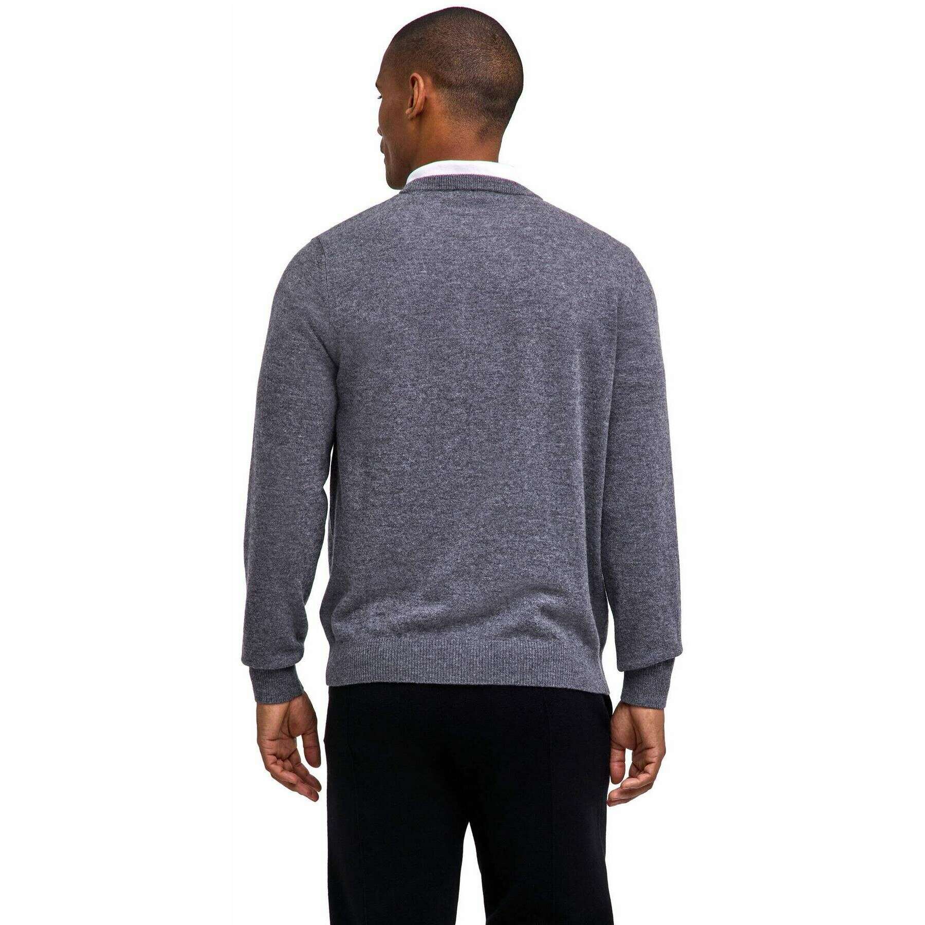 Falke Lambswool Crew Neck Sweater - Heather Dark Grey - Image 3