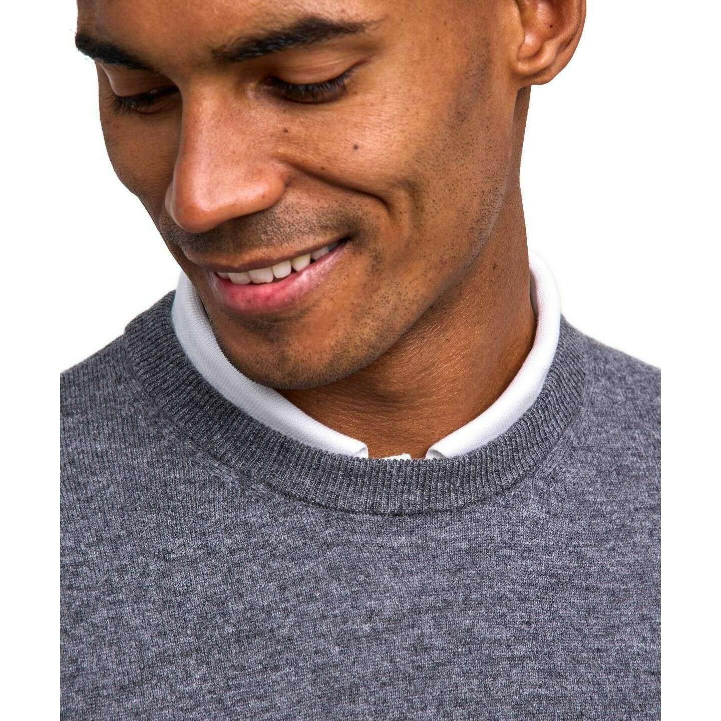 Falke Lambswool Crew Neck Sweater - Heather Dark Grey - Image 4