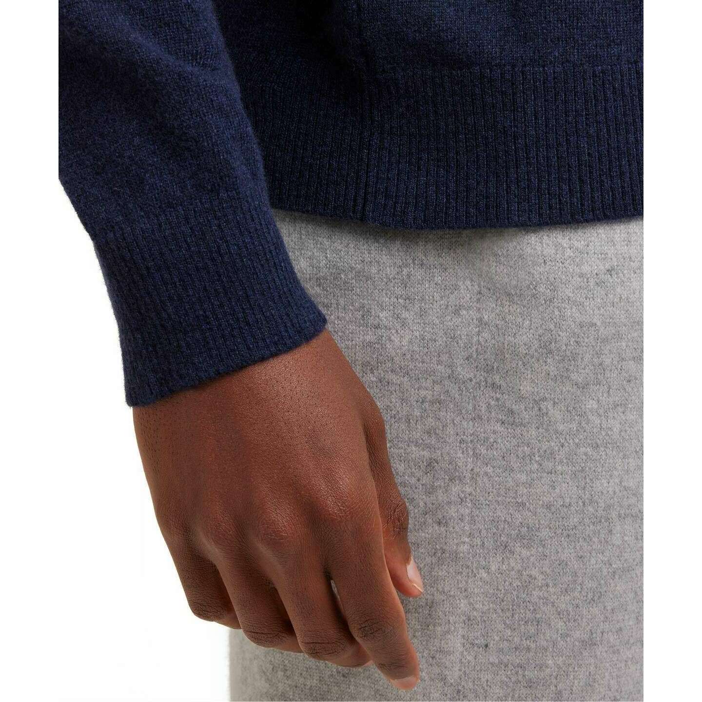 Falke Lambswool V-Neck Sweater - Space Blue - Image 5
