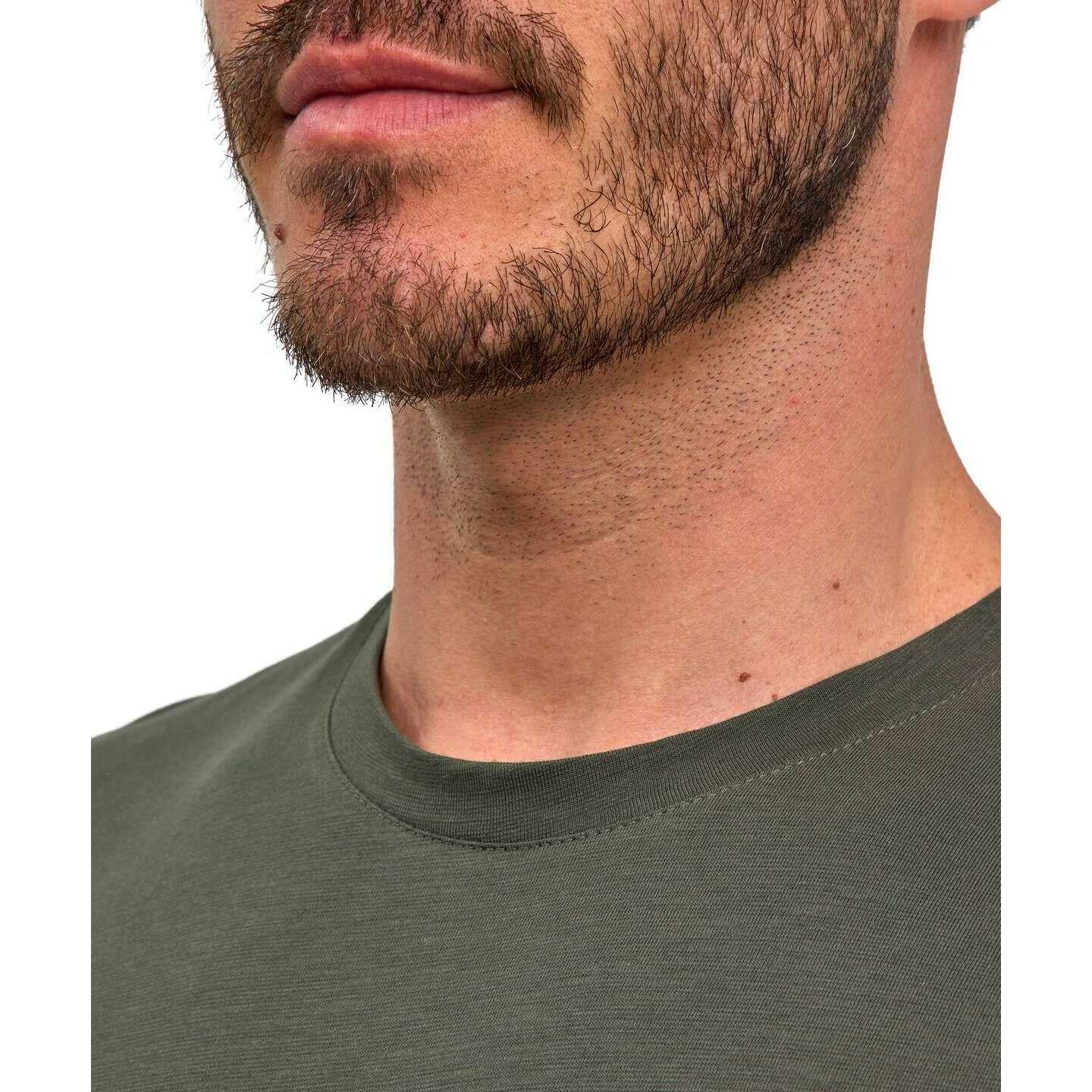Falke Leger Crew Neck T-Shirt - Kale Green - Image 4