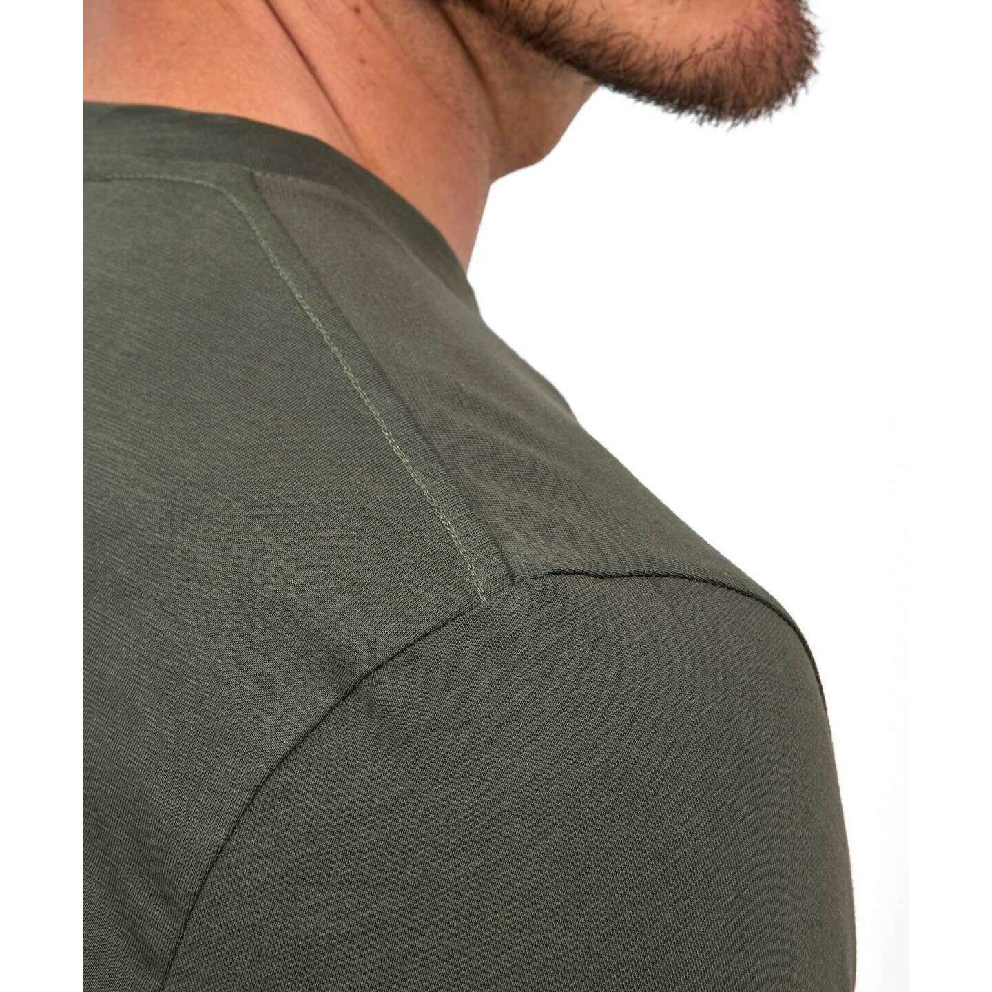 Falke Leger Crew Neck T-Shirt - Kale Green - Image 5