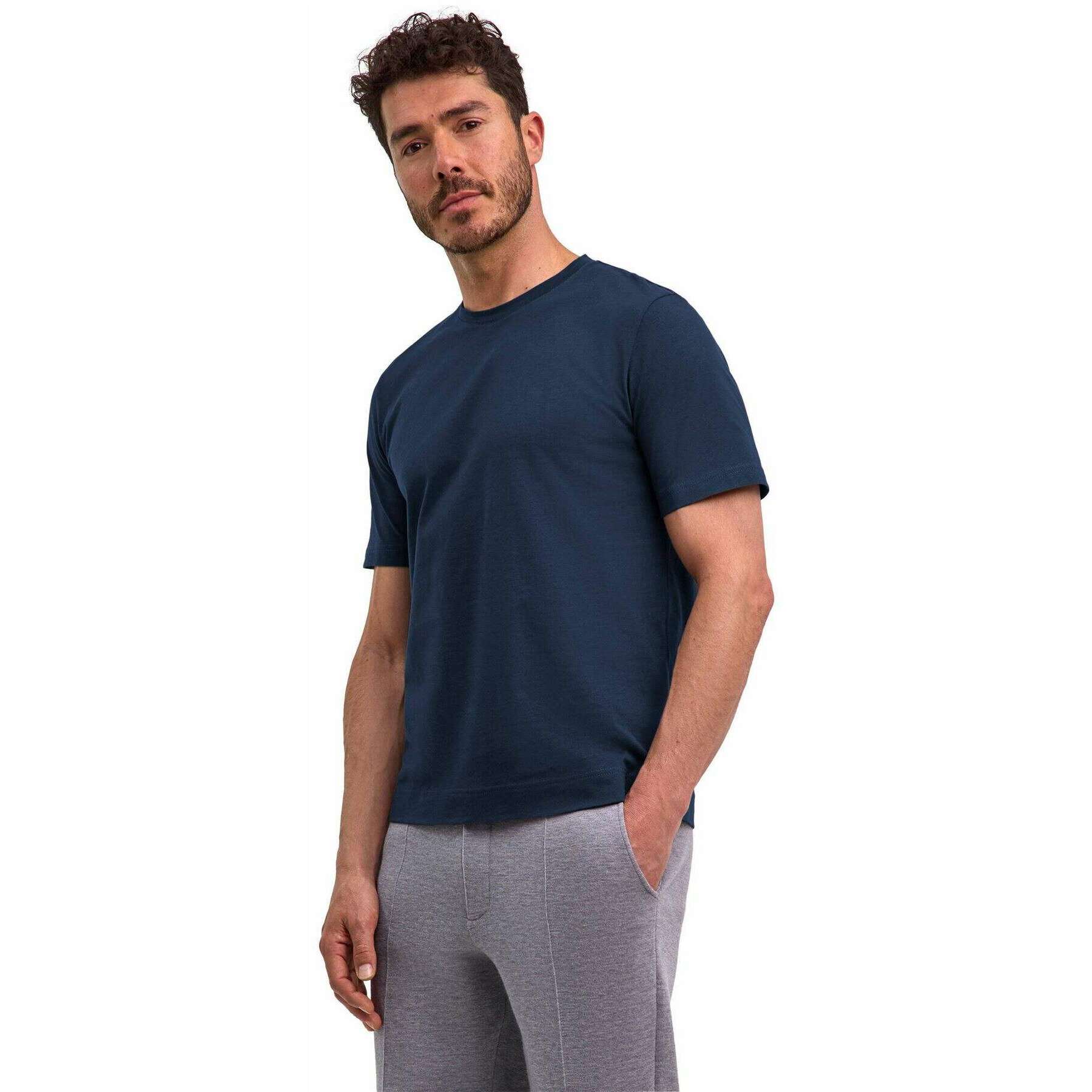 Falke Leger Crew Neck T-Shirt - Space Blue - Image 2