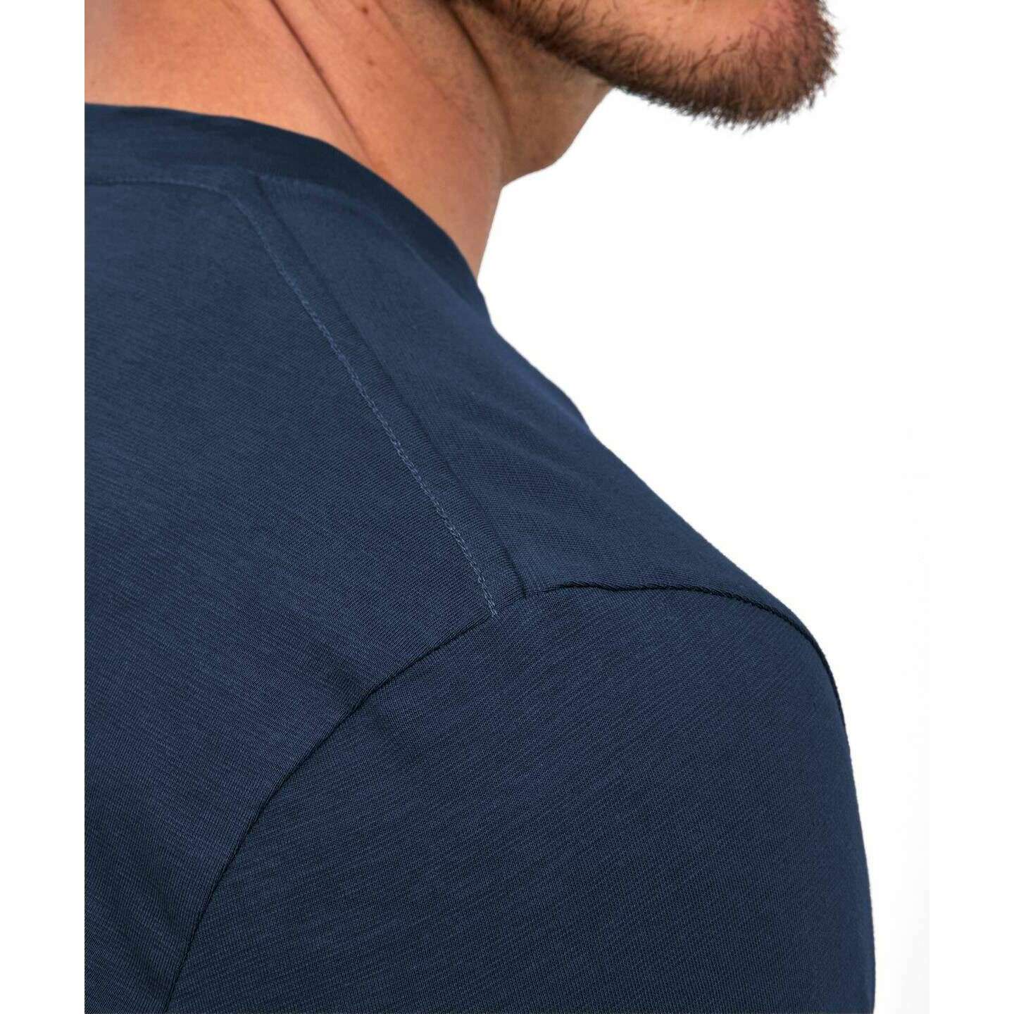 Falke Leger Crew Neck T-Shirt - Space Blue - Image 5