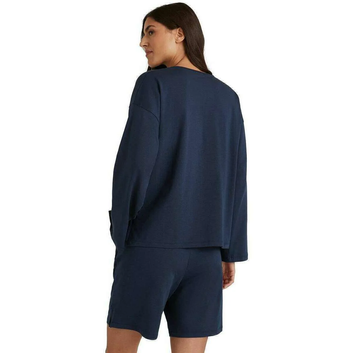 Falke Leisure Crew Neck Long Sleeve Sweater - Space Blue - Image 3