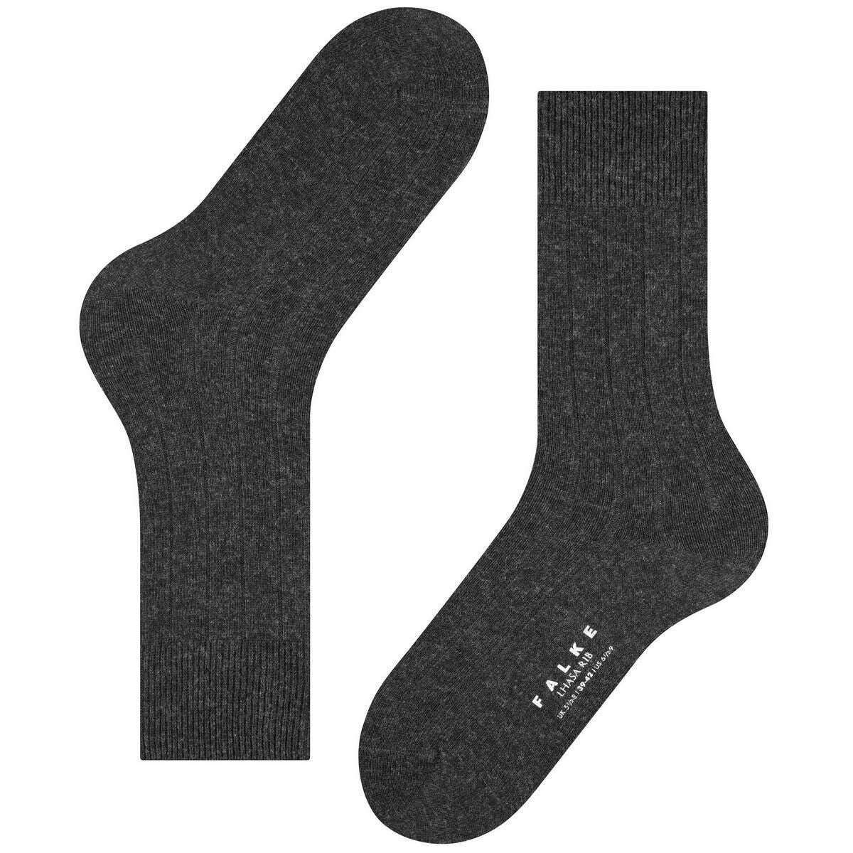 Falke Lhasa Rib Socks - Anthra Mel Grey - Image 5