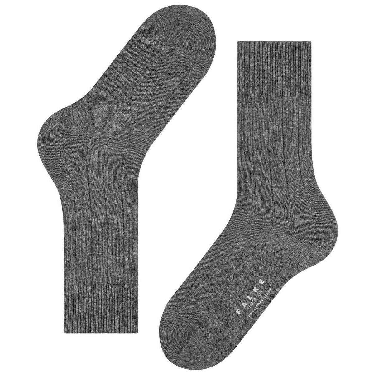 Falke Lhasa Rib Socks - Light Grey Mel - Image 5