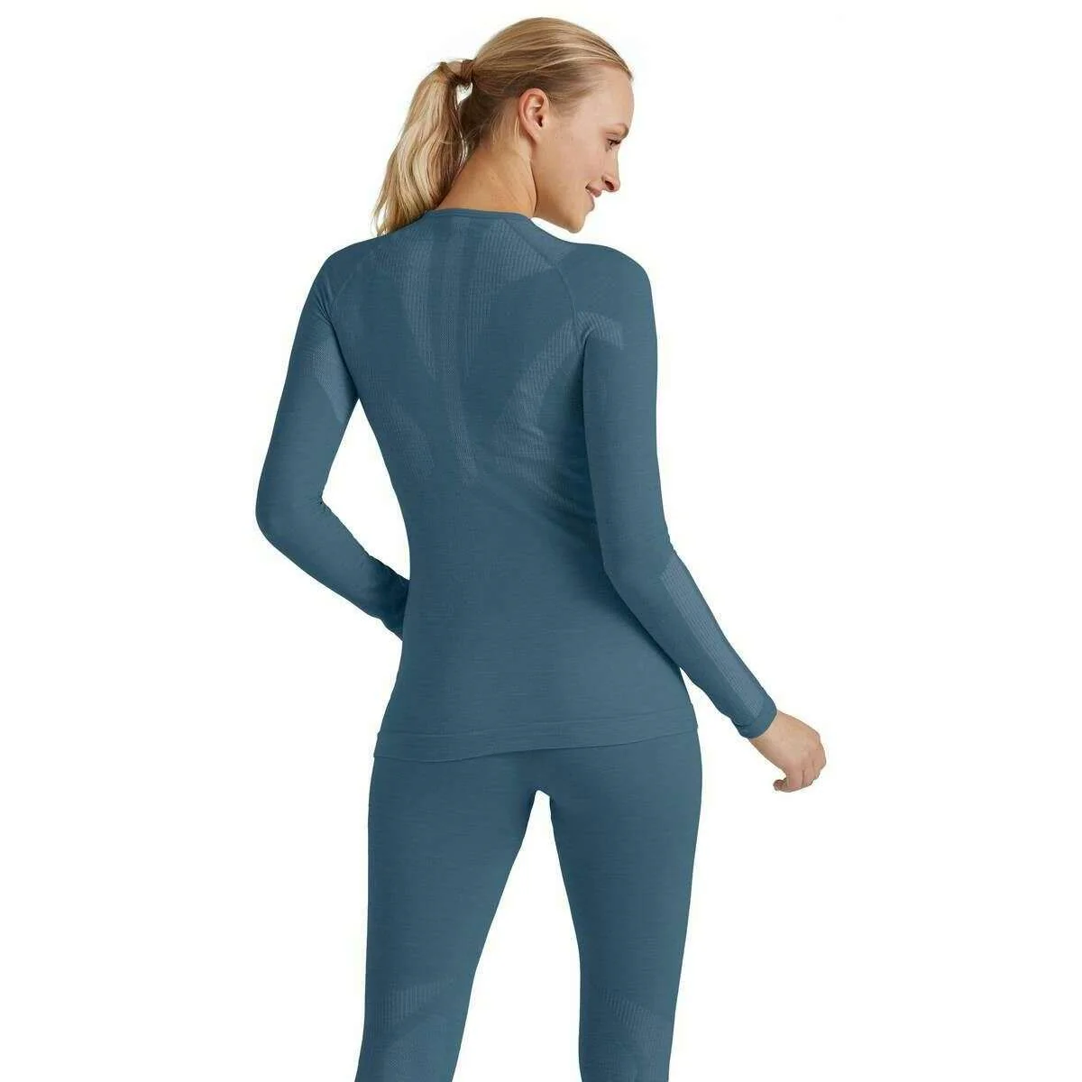 Falke Long Sleeve Wool Tech Shirt - Capitain Blue - Image 3