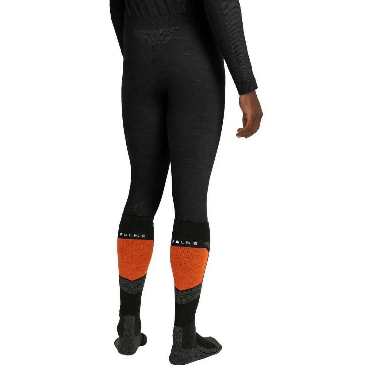 Falke Long Wool Tech Tights - Black - Image 2