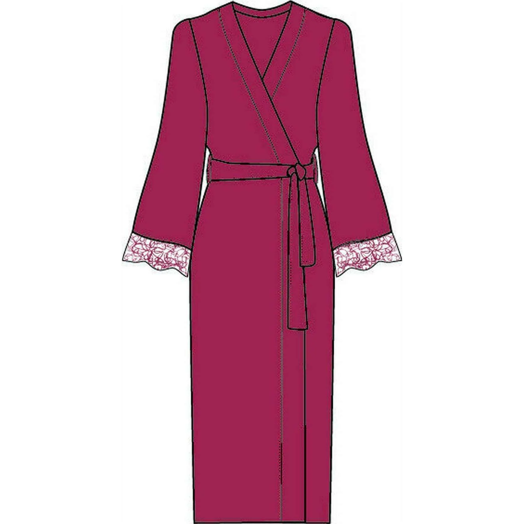Falke Loungewear Morning Gown - Magenta Pink