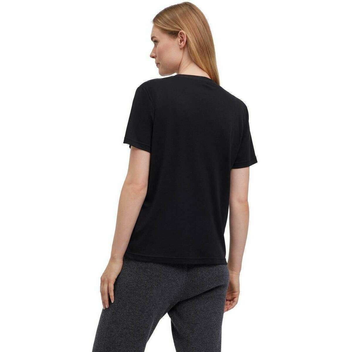 Falke Lyocell Blend Crew Neck T-Shirt - Black - Image 3