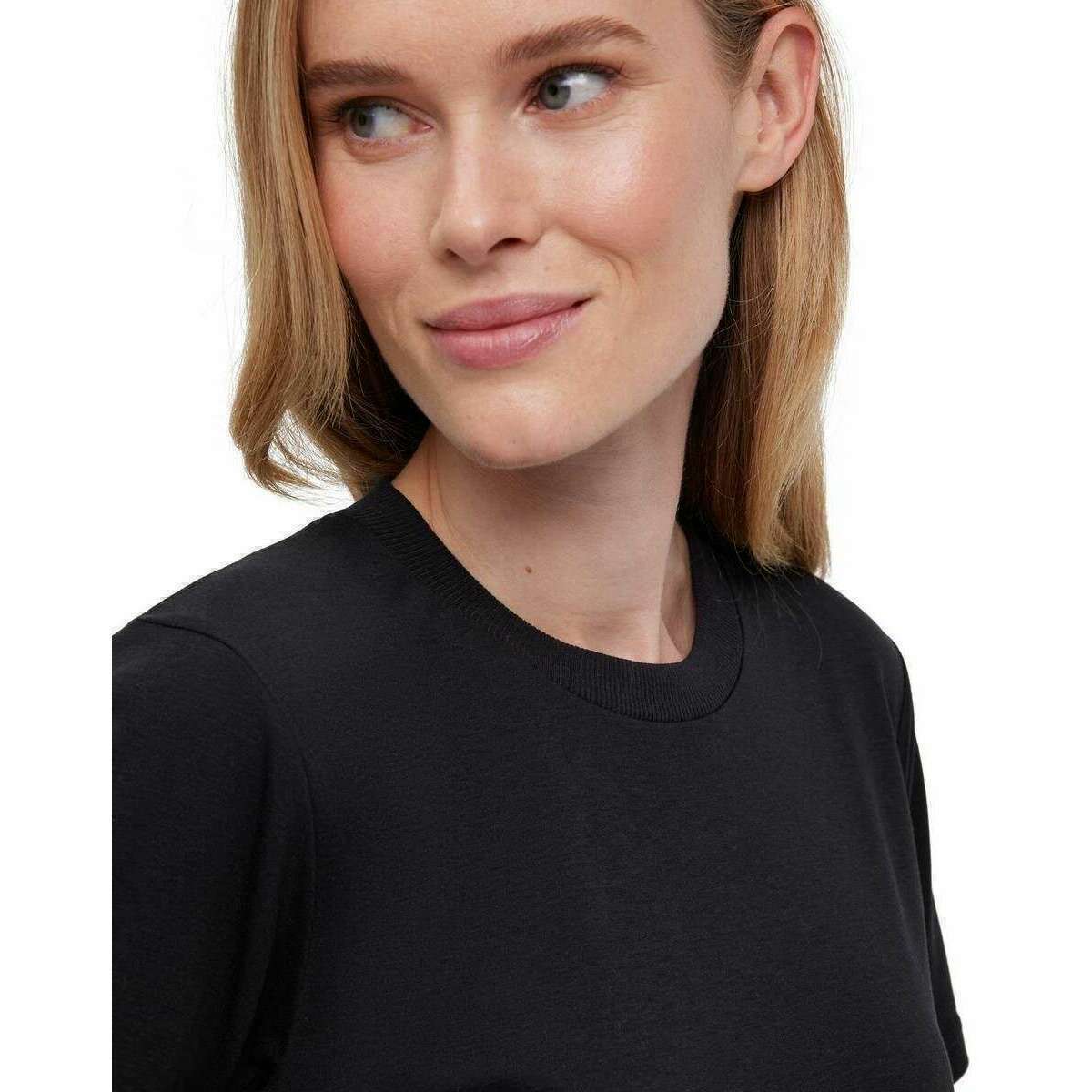 Falke Lyocell Blend Crew Neck T-Shirt - Black - Image 4