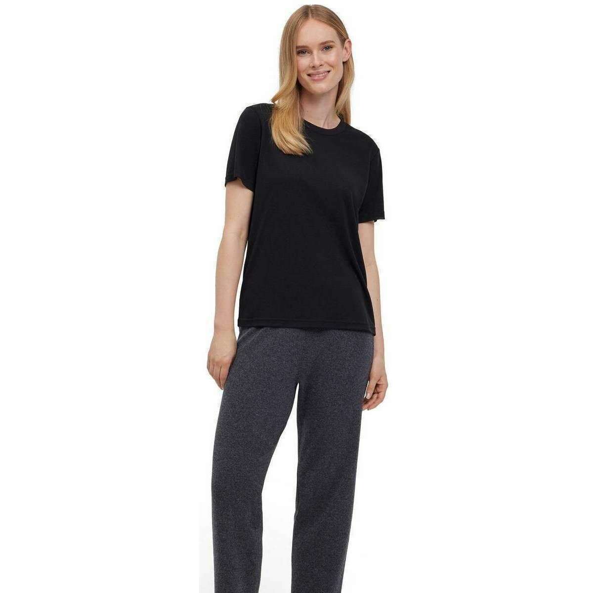 Falke Lyocell Blend Crew Neck T-Shirt - Black - Image 6