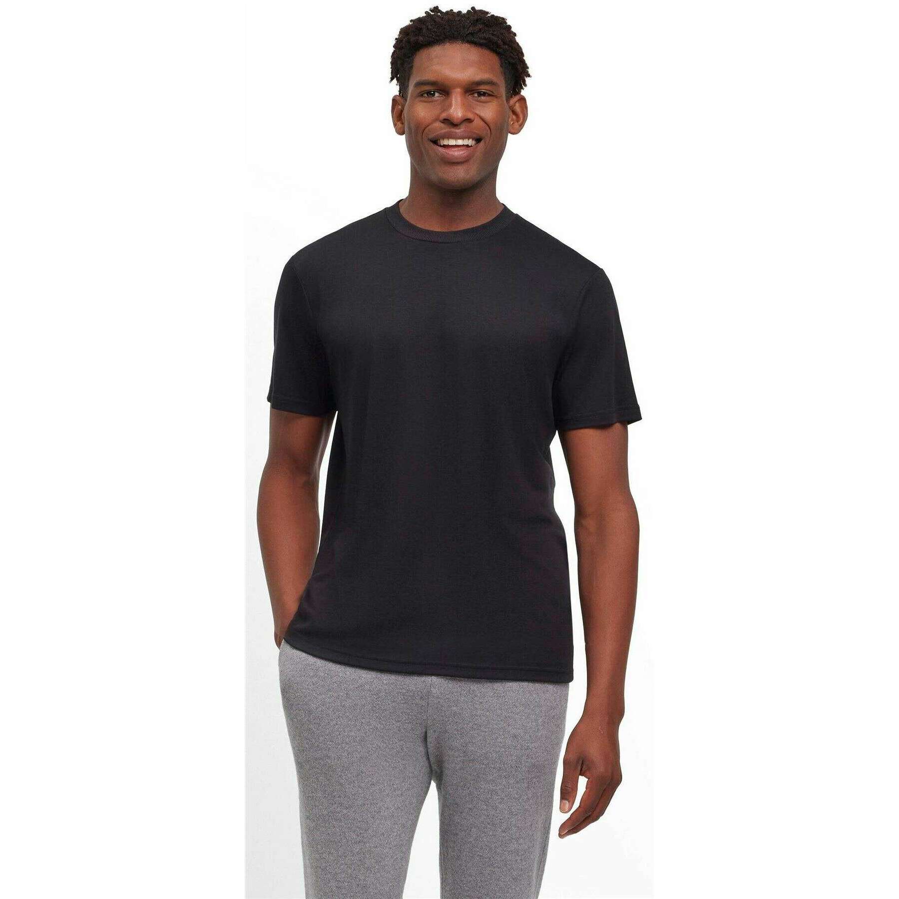Falke Lyocell Blend Crew Neck T-Shirt - Black - Image 2