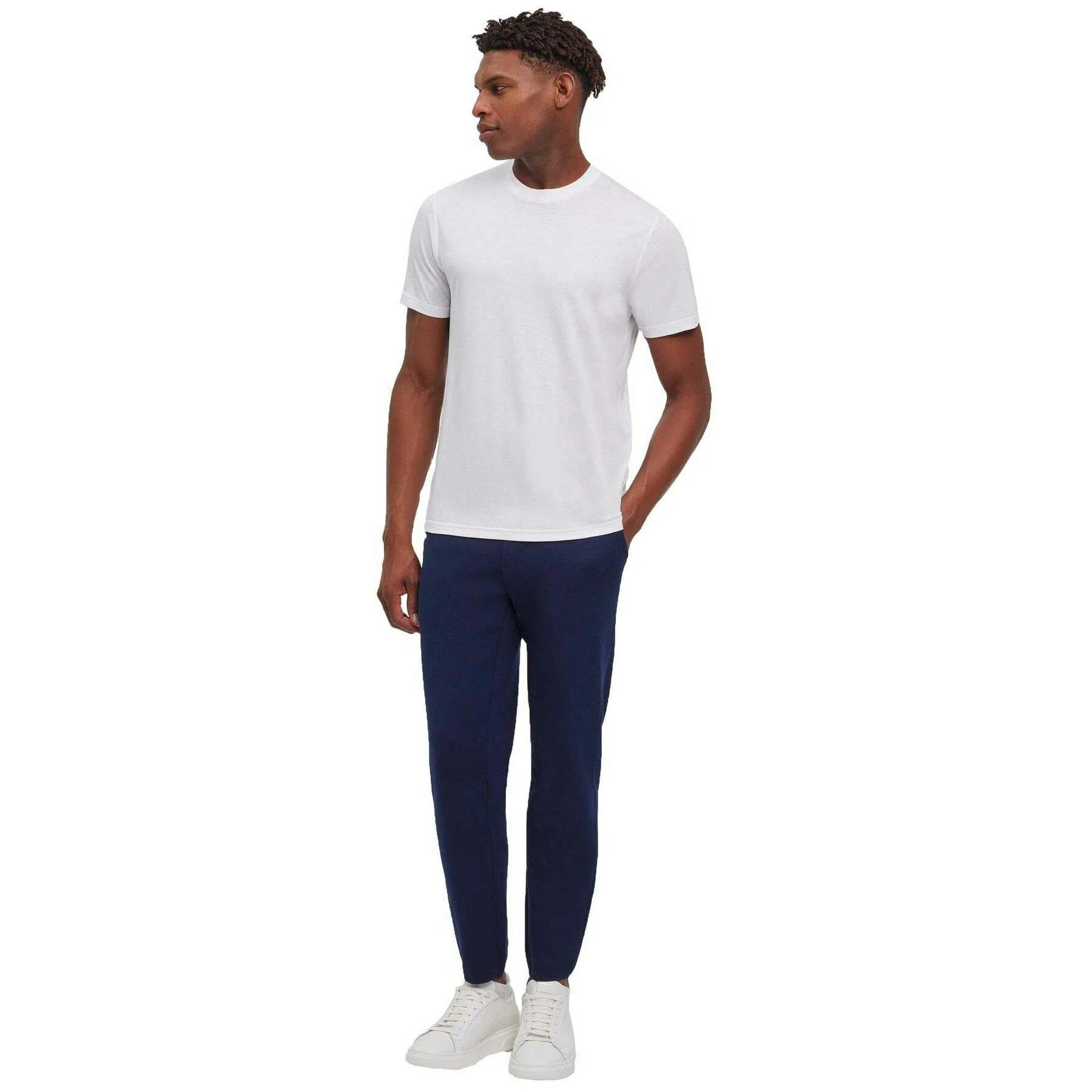 Falke Lyocell Blend Crew Neck T-Shirt - White - Image 6