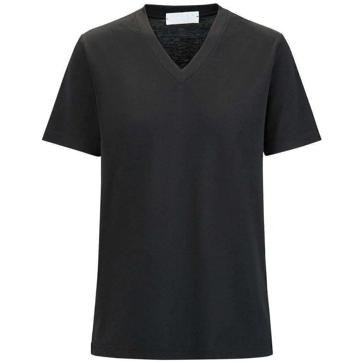 Falke Lyocell Blend V-Neck T-Shirt - Black
