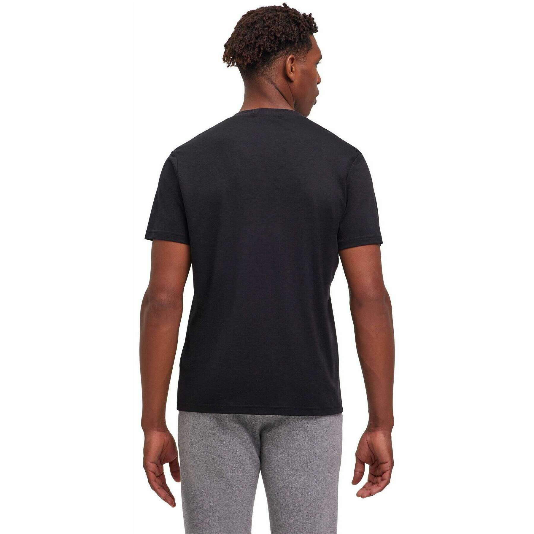 Falke Lyocell Blend V-Neck T-Shirt - Black - Image 3