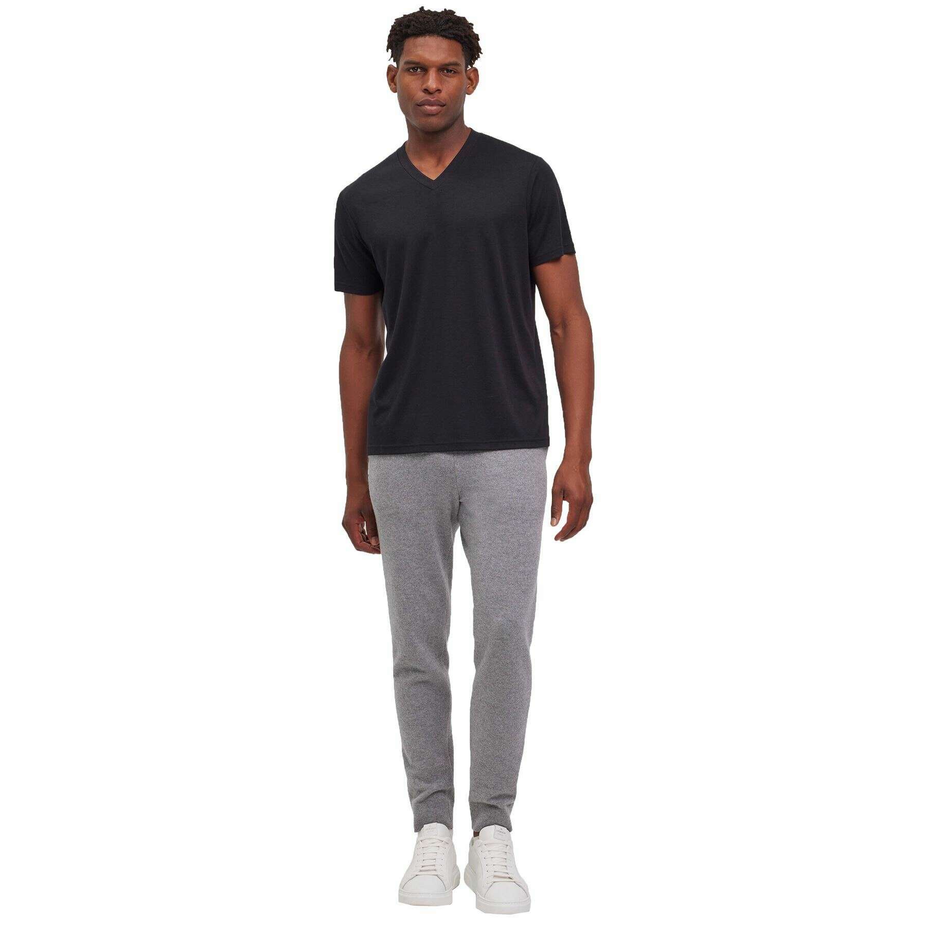 Falke Lyocell Blend V-Neck T-Shirt - Black - Image 6