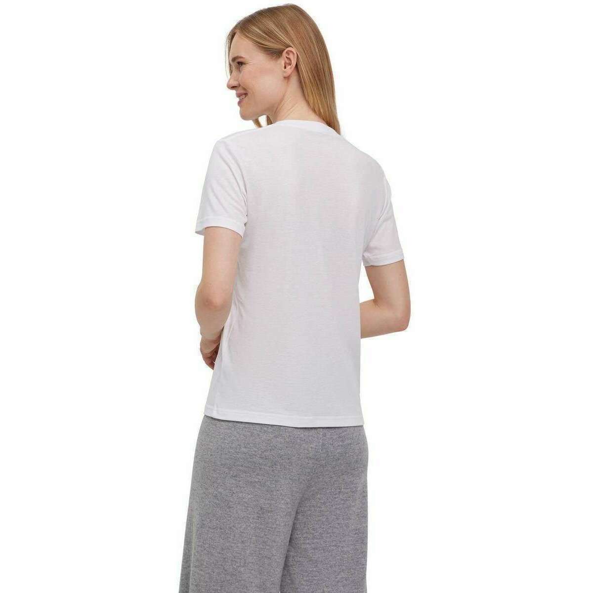 Falke Lyocell Blend V-Neck T-Shirt - White - Image 3