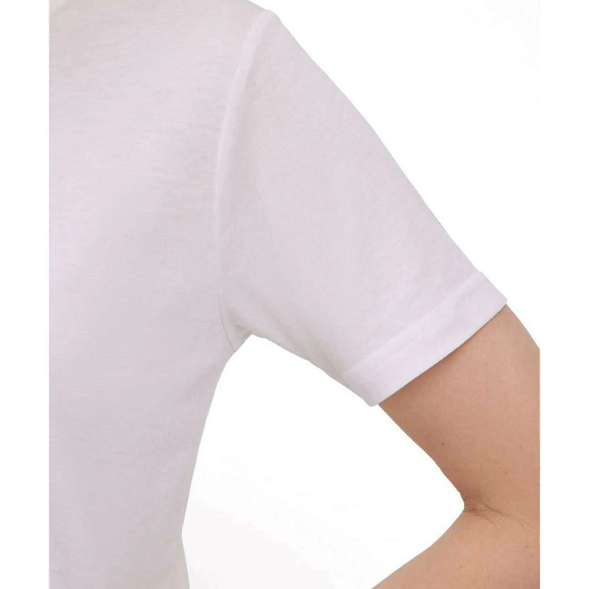Falke Lyocell Blend V-Neck T-Shirt - White - Image 5