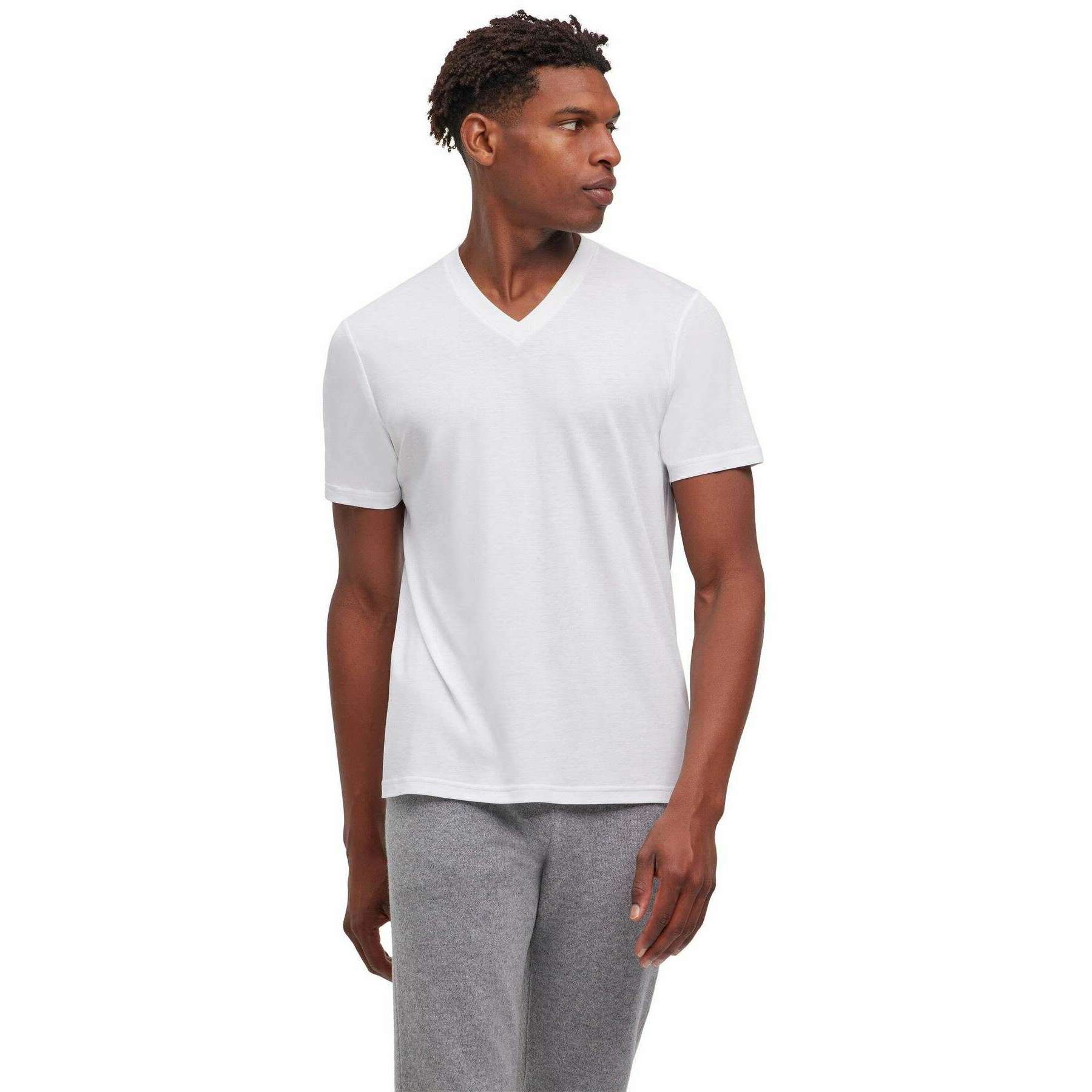 Falke Lyocell Blend V-Neck T-Shirt - White - Image 2